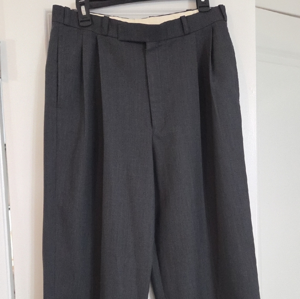 Men's "Custom Tailored" (See Pic) Dress Pants in Dark Charcoal Gray